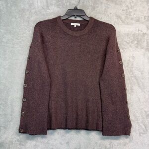 Madewell Wool Alpaca Blend Dark Chocolate Brown Crewneck Sweater Size S